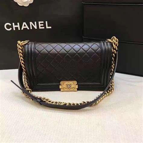 chanel le boy authentic|Chanel le boy medium size.